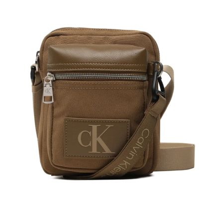 Ανδρική Τσάντα Χιαστί Calvin Klein Tagged Reporter K50K510412 GC7 Χακί