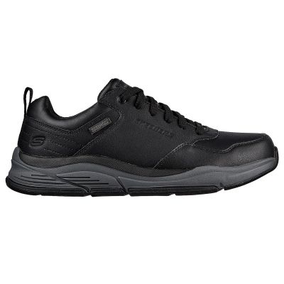 Ανδρικά Δερμάτινα Ανατομικά Sneakers Skechers Benago 210021-BKGY Μαύρα