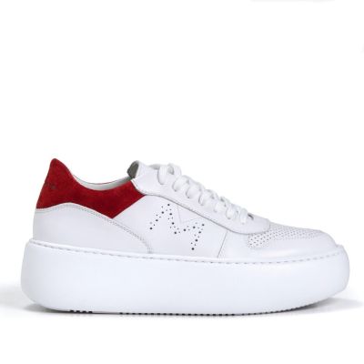 Γυναικεία Sneakers Makris 23W110 Λευκό Κόκκινο
