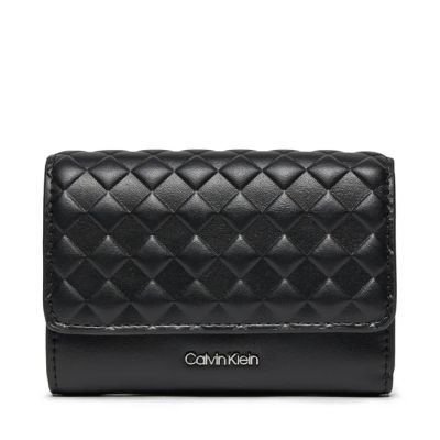 Γυναικείο Πορτοφόλι Calvin Klein Quilt Trifold K60K611896 BEH Μαύρο