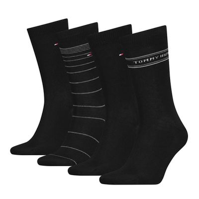 Ανδρικές Κάλτσες Tommy Hilfiger TH Men Sock 4P Giftbox 701220146 002 Μαύρο