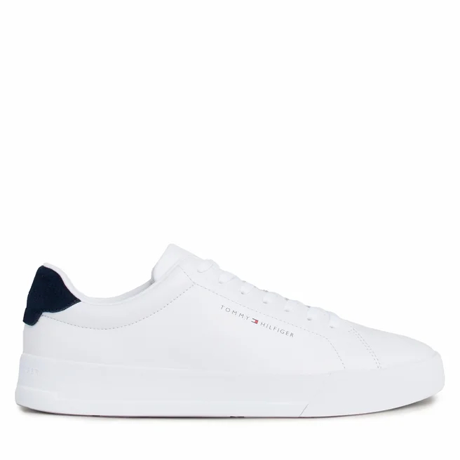 Ανδρικά Δερμάτινα Sneakers Tommy Hilfiger FM0FM04971 0LE Λευκό Μπλε Άσπρο