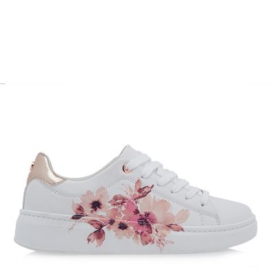 Γυναικεία Sneakers Renato Garini 19WC1219C Λευκό Λουλούδι Ροζ Χρυσό O157Q2192X63